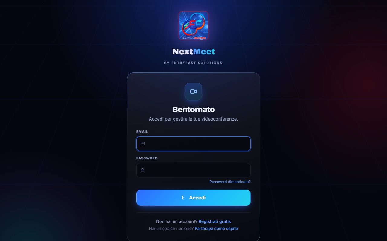 La pagina di accesso.
